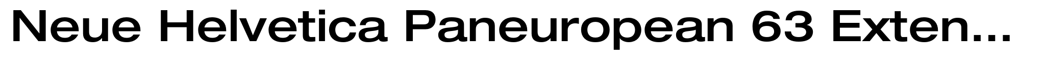 Neue Helvetica Paneuropean 63 Extended Medium image